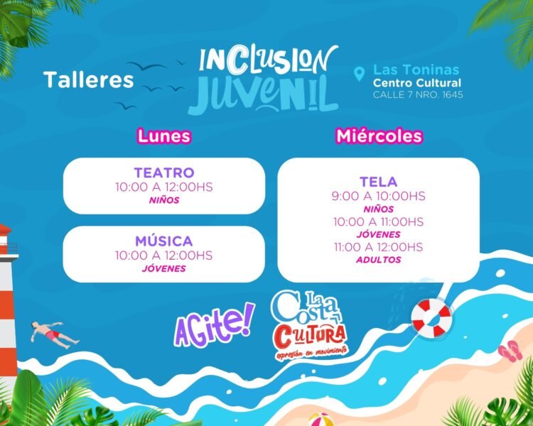 Agite ofrece talleres gratuitos para todas las edades en distintos puntos de La Costa