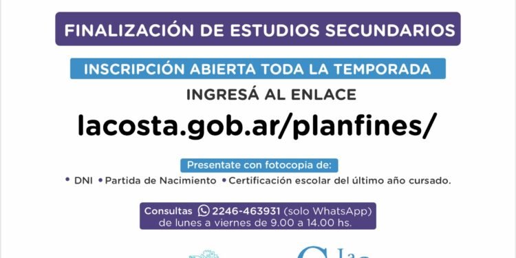 Continúa abierta la preinscripción online para el plan FinEs 2025