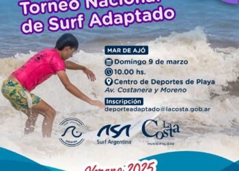 El Partido de La Costa será sede del primer torneo nacional de surf adaptado del año
