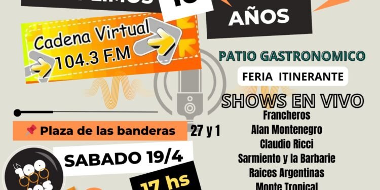 Festejos por el 16° aniversario de FM Cadena Virtual en San Clemente del Tuyú