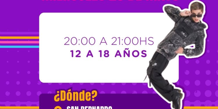 Se brindará un Taller de Ritmos para jóvenes en el Multicultural de San Bernardo