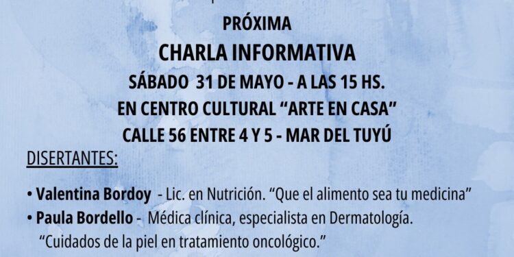 Charla informativa sobre cuidados durante tratamientos oncológicos en Mar del Tuyú