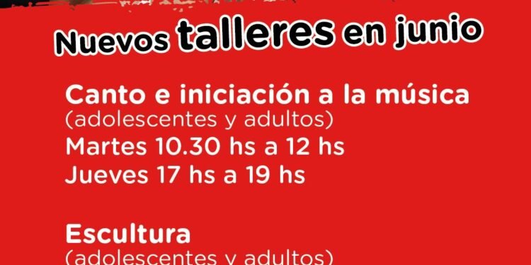 Nuevos talleres culturales gratuitos en Mar del Tuyú y Las Toninas