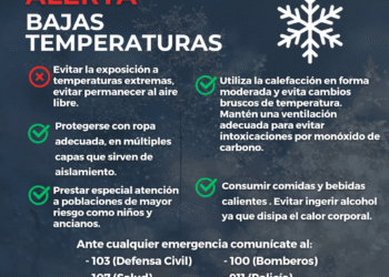 Recomendaciones ante el alerta por bajas temperaturas en el Partido de La Costa