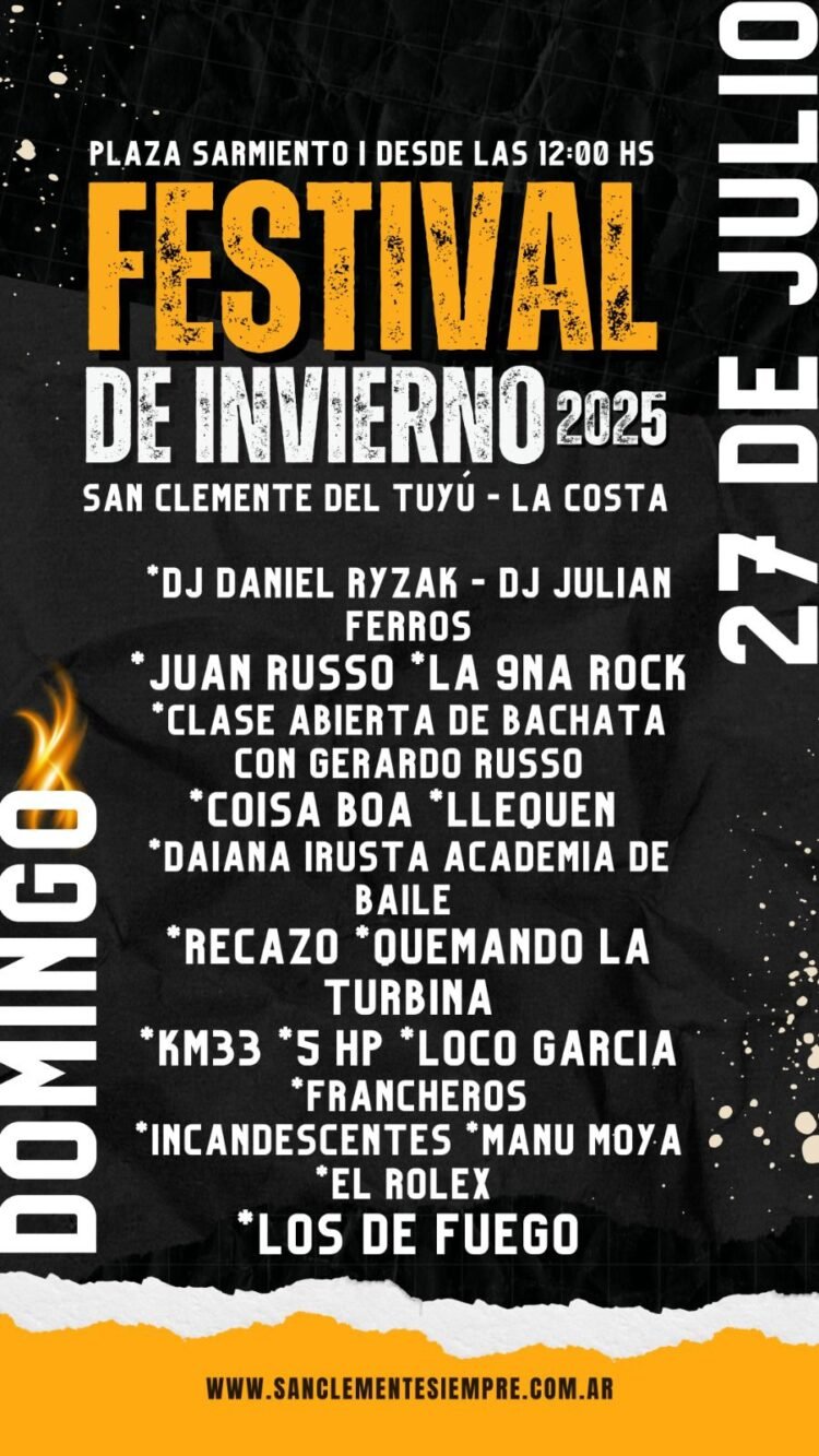 San Clemente del Tuyú vivirá una nueva edición del festival de invierno