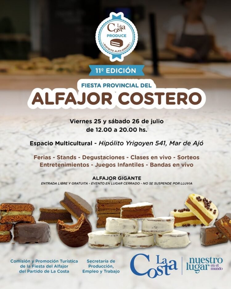 Cronograma de actividades para disfrutar en la 11° Fiesta Provincial del Alfajor Costero