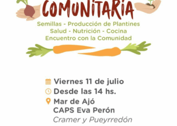 La Huerta Comunitaria Eva Perón celebra su aniversario con inauguración, capacitación y encuentro comunitario