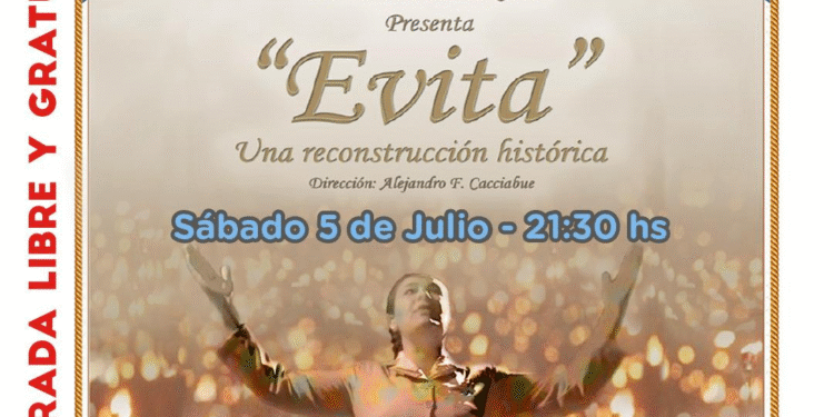 La Comedia Municipal de Teatro presenta “Evita, una reconstrucción histórica” en San Bernardo