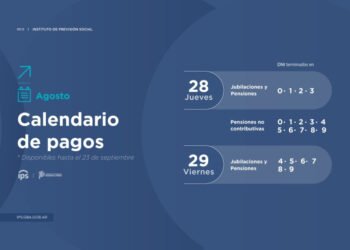 Calendario de pagos       EL IPS PAGA HABERES DE AGOSTO