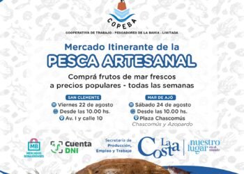 El Mercado Itinerante de la Pesca Artesanal llega a San Clemente y Mar de Ajó