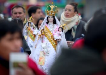 Celebración en honor a la Virgen de Urkupiña en Mar de Ajó Norte