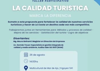 Se llevará a cabo la jornada de capacitación “La calidad turística marca la diferencia” en Mar de Ajó