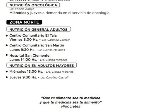 Día de las y los Nutricionistas: profesionales al servicio de la comunidad de La Costa