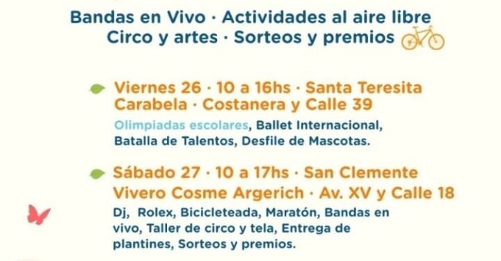 Tres días para disfrutar y celebrar la primavera en La Costa: shows, ferias, música y propuestas al aire libre