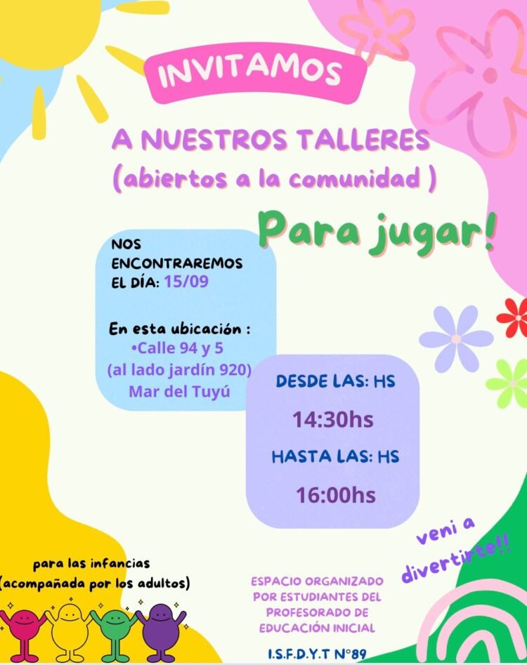 Estudiantes del Profesorado en Educación Inicial realizan talleres abiertos a la comunidad