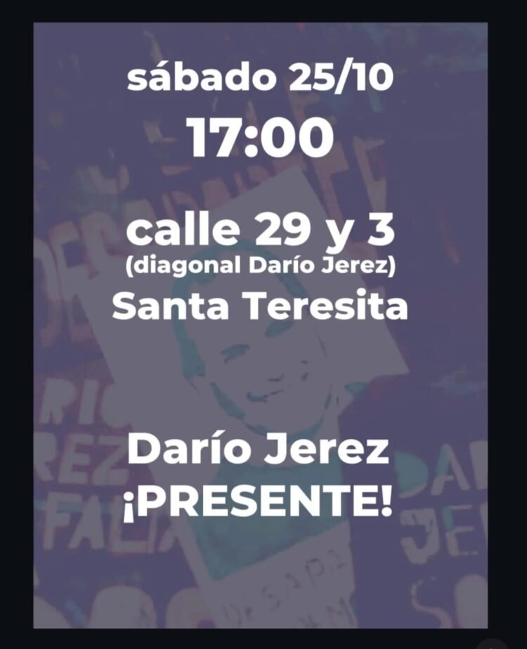 A 24 años de la desaparición de Darío Jerez, la comunidad sigue reclamando memoria, verdad y justicia