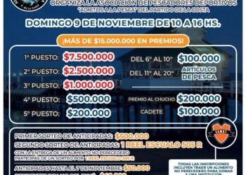 Mar del Tuyú será sede del 2.º Gran Torneo de Pesca Variada, con importantes premios