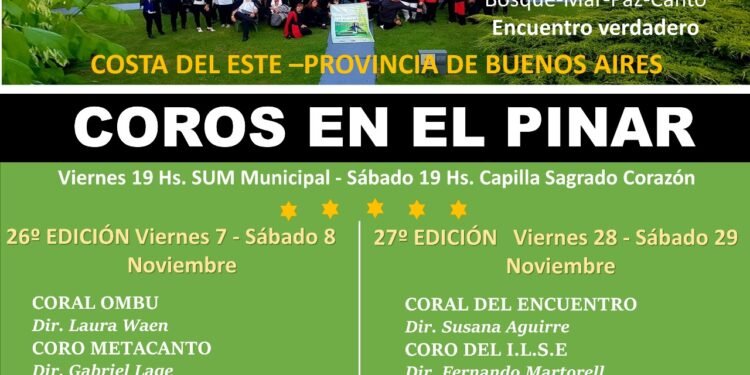 Costa del Este vuelve a vibrar con “Coros en el Pinar” en su 26ª y 27ª edición