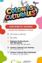 Ya están abiertas las inscripciones a las Colonias Culturales de Verano
