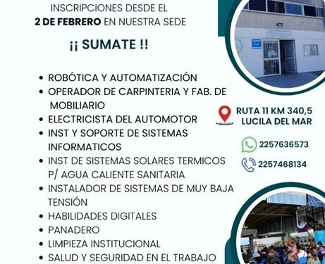 El Centro de Formación Laboral N° 401 abre la inscripción a los cursos 2026