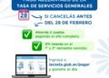 Extienden hasta el 28 de febrero el beneficio del pago anual de tasas con ahorro de dos cuotas