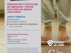 Se realizarán evaluaciones nutricionales en el Hospital Municipal de Santa Teresita