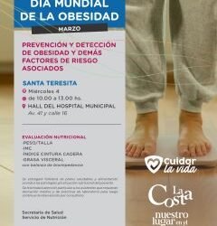 Se realizarán evaluaciones nutricionales en el Hospital Municipal de Santa Teresita