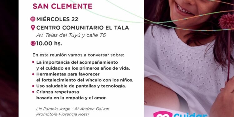 Este miércoles habrá un encuentro abierto sobre crianza en San Clemente