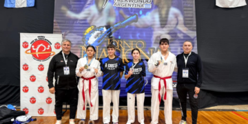 El Seleccionado Municipal de Taekwondo obtuvo siete podios en el Torneo Nacional Apertura