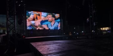 Con el partido de la Selección Argentina, se vivió en San Bernardo el Fan Fest futbolero