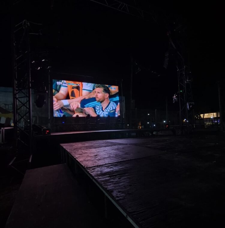 Con el partido de la Selección Argentina, se vivió en San Bernardo el Fan Fest futbolero