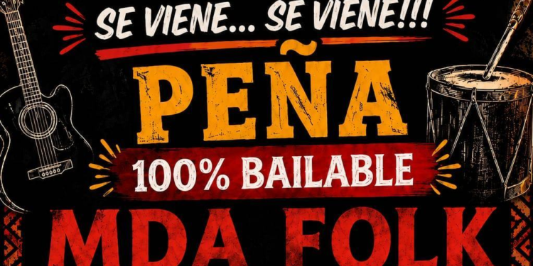 Este domingo, MDA Folk invita a vivir una peña folclórica