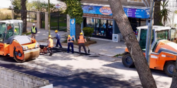El Plan Municipal de bacheo de calles en La Costa avanza con trabajos en San Bernardo