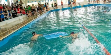 Las Olimpiadas Escolares completaron la quinta fecha con la jornada de natación y recreación